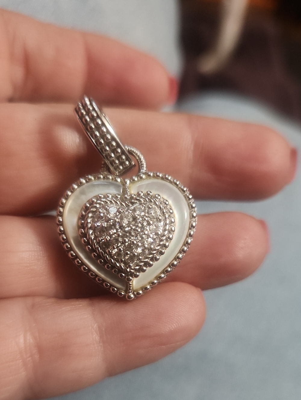 Heart Pendant CZ in Silver 925 JUDITH RIPKA